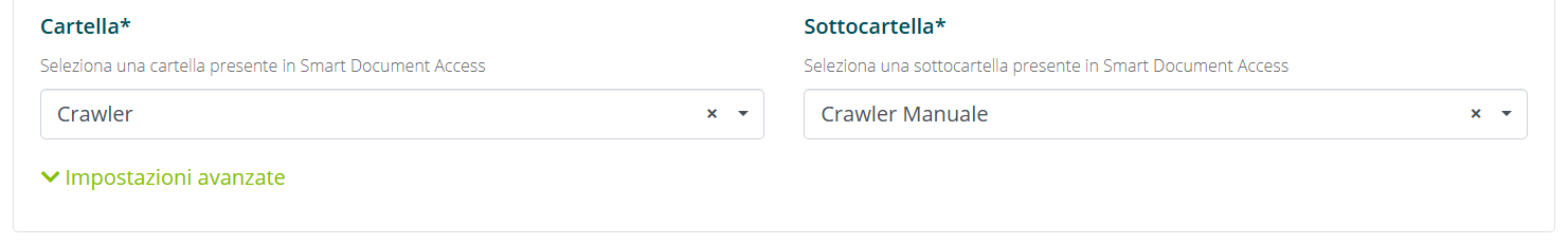 Impostazioni avanzate del tool SDA