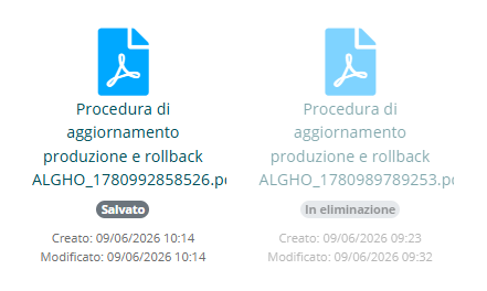 Documento in fase di eliminazione dopo sostituzione