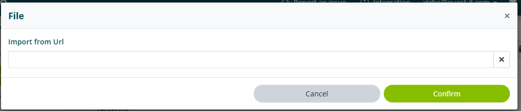 Collegamento di un file tramite URL